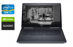 Мобільна робоча станція Dell Precision 7720 / 17.3" (1920x1080) IPS / Intel Core i7-7820HQ (4 (8) ядра по 2.9 - 3.9 GHz) / 32 GB DDR4 / 1000 GB SSD / nVidia Quadro P4000, 8 GB GDDR5, 256-bit / WebCam / Windows 10