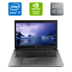 Мобільна робоча станція HP zBook 17 G5 / 17.3" (1600x900) TN / Intel Core i7-8850H (6 (12) ядра по 2.6 - 4.3 GHz) / 32 GB DDR4 / 512 GB SSD / nVidia Quadro P4200, 8 GB GDDR5, 256-bit / Fingerprint / WebCam / Windows 10
