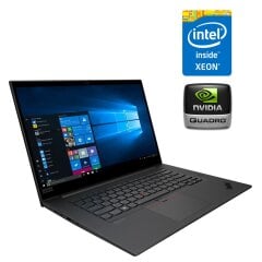 Мобільна робоча станція Lenovo ThinkPad P1 Gen 3 / 15.6" (3840x2160) IPS Touch / Intel Xeon W-10855M (6 (12) ядер по 2.8 - 5.1 GHz) / 32 GB DDR4 / 256 GB SSD + 1000 GB SSD / nVidia Quadro T2000 Max-Q, 4 GB GDDR5, 128-bit / WebCam