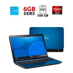 Ноутбук Б-клас Dell Inspiron 5521 / 15.6" (1366x768) TN / Intel Core i3-3217U (2 (4) ядра по 1.8 GHz) / 6 GB DDR3 / 500 GB HDD / AMD Radeon HD 7670M, 2 GB DDR3, 128-bit / WebCam / АКБ не тримає