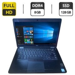 Ноутбук Б-класс Dell Latitude E5470 / 14" (1920x1080) IPS / Intel Core i5-6300U (2 (4) ядра по 2.4 - 3.0 GHz) / 8 GB DDR4 / 128 GB SSD / Intel HD Graphics 520 / WebCam