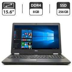 Ноутбук Б-класс Dell Latitude E5570 / 15.6" (1366x768) TN / Intel Core i5-6200U (2 (4) ядра по 2.3 - 2.8 GHz) / 8 GB DDR4 / 256 GB SSD / Intel HD Graphics 520 / WebCam / HDMI