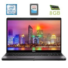 Ноутбук Dell Latitude 5500 / 15.6" (1366x768) TN / Intel Core i3-8145U (2 (4) ядра по 2.1 - 3.9 GHz) / 8 GB DDR4 / 256 GB SSD / Intel UHD Graphics 620 / WebCam