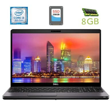 Ноутбук Dell Latitude 5500 / 15.6" (1366x768) TN / Intel Core i3-8145U (2 (4) ядра по 2.1 - 3.9 GHz) / 8 GB DDR4 / 256 GB SSD / Intel UHD Graphics 620 / WebCam