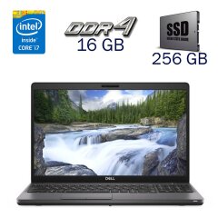 Ноутбук Dell Latitude 5500 / 15.6" (1920x1080) IPS / Intel Core i7-8665U (4 (8) ядра по 1.9 - 4.8 GHz) / 16 GB DDR4 / 256 GB SSD / Intel UHD Graphics for 8th Generation / WebCam + Бездротова мишка