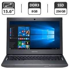 Ноутбук Dell Vostro 3560 / 15.6" (1366x768) TN / Intel Core i5-3210M (2 (4) ядра по 2.5 - 3.1 GHz) / 8 GB DDR3 / 256 GB SSD / Intel HD Graphics 4000 / WebCam / DVD-ROM
