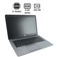 Ноутбук HP EliteBook Folio 1040 G2 / 14" (1920x1020) IPS / Intel Core i7-5600U (2 (4) ядра по 2.6 - 3.2 GHz) / 4 GB DDR3 / 240 GB SSD / Intel HD Graphics 5500 / WebCam