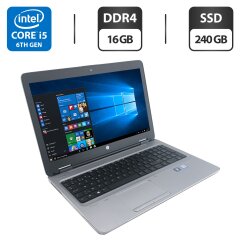 Ноутбук HP ProBook 650 G2 / 15.6" (1920x1080) TN / Intel Core i5-6200U (2 (4) ядра по 2.3 - 2.8 GHz) / 16 GB DDR4 / 240 GB SSD / Intel HD Graphics 520 / WebCam / DVD-ROM