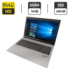 Ноутбук HP ProBook 650 G4 / 15.6" (1920x1080) IPS / Intel Core i3-8130U (2 (4) ядра по 2.2 - 3.4 GHz) / 16 GB DDR4 / 240 GB SSD M.2 / Intel HD Graphics 620 / WebCam