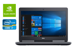 Ноутбук робоча станція Dell Precision 7520 / 15.6" (1920x1080) IPS / Intel Core i7-7820HQ (4 (8) ядра по 2.9 - 3.9 GHz) / 16 GB DDR4 / 512 GB SSD / nVidia Quadro M2200, 4 GB GDDR5, 128-bit / WebCam / Windows 10