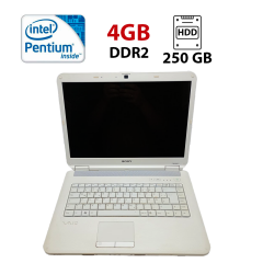 Ноутбук Sony NS10 / 15.4" (1280x800 ) TN / Intel Pentium T4500 (2 ядра по 2.3 GHz) / 4 GB DDR2 / 250 GB HDD / Intel HD Graphics / WebCam