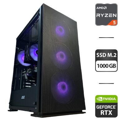 Сборка под заказ: новый игровой ПК 2E Gaming Virtus Neo G3301N Tower / AMD Ryzen 5 3600 (6 (12) ядер по 3.6 - 4.2 GHz) / 16 GB DDR4 / 1000 GB SSD M.2 / nVidia GeForce RTX 3060, 12 GB GB GDDR6, 192-bit / HDMI / 650W
