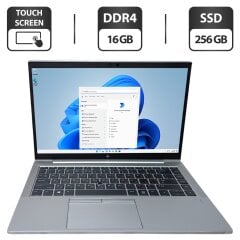 Ультрабук Б-класс HP EliteBook 845 G7 / 14" (1920x1080) TN Touch / AMD Ryzen 5 Pro 4650U (6 (12) ядер по 2.1 - 4.0 GHz) / 16 GB DDR4 / 256 GB SSD / AMD Radeon RX Vega 6 Graphics / WebCam / HDMI