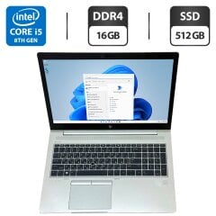 Ультрабук Б-класс HP EliteBook 850 G5 / 15.6" (1920x1080) IPS / Intel Core i5-8350U (4 (8) ядра по 1.7 - 3.6 GHz) / 16 GB DDR4 / 512 GB SSD / Intel UHD Graphics 620 / WebCam / LTE / Windows 11 Pro