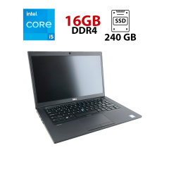 Ультрабук Dell Latitude 7480 / 14" (1920x1080) IPS / Intel Core i5-6300U (2 (4) ядра по 2.4 - 3.0 GHz) / 16 GB DDR4 / 240 GB SSD / Intel HD Graphics 520 / WebCam / HDMI