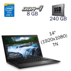 Ультрабук Dell Latitude 7480 / 14" (1920x1080) TN / Intel Core i7-6600U (2 (4) ядра по 2.6 - 3.4 GHz) / 8 GB DDR4 / 240 GB SSD / Intel HD Graphics 520 / WebCam