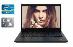 Ультрабук Lenovo ThinkPad T14 Gen 1 / 14" (1920x1080) IPS / Intel Core i7-10510U (4 (8) ядра по 1.8 - 4.9 GHz) / 16 GB DDR4 / 256 GB SSD / Intel UHD Graphics / WebCam / TouchID / Windows 10