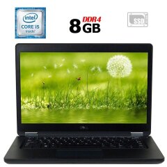 5 шт. Ноутбуків: Dell Latitude 5480 / 14" (1366x768) TN / Intel Core i5-6300U (2 (4) ядра по 2.4 - 3.0 GHz) / 8 GB DDR4 / 240 GB SSD / Intel HD Graphics 520 / WebCam