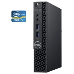 Неттоп Dell OptiPlex 3060 Micro USFF / Intel Core i5-8500T (6 ядер по 2.1 - 3.5 GHz) / 8 GB DDR4 / 256 GB SSD / Intel UHD Graphics 630