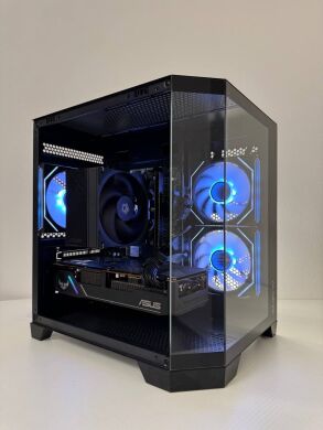 Ігровий ПК Qube Crystal ARGB Black Tower / AMD Ryzen 5 5500 (6 (12) ядер по 3.6 - 4.2 GHz) / 16 GB DDR4 / 500 GB SSD / AMD Radeon RX 5700 XT, 8 GB GDDR6, 256-bit