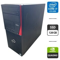 Комп'ютер Fujitsu Esprimo P756 E90 Tower / Intel Core i7-6700 (4 (8) ядра по 3.4 - 4.0 GHz) / 16 GB DDR4 / 128 GB SSD / nVidia Quadro K1200, 4 GB GDDR5, 128-bit / DVD-ROM