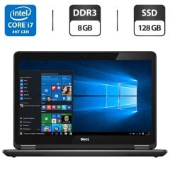 Ноутбук Б-клас Dell Latitude E7440 / 14" (1600x900) TN / Intel Core i7-4600U (2 (4) ядра по 2.1 - 3.3 GHz) / 8 GB DDR3 / 128 GB SSD / Intel HD Graphics 4400 / WebCam