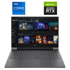 Игровой ноутбук Б-класс HP Victus 16-r0085cl / 16.1" (1920x1080) IPS / Intel Core i7-13700H (14 (20) ядер по 2.4 - 5.0 GHz) / 16 GB DDR5 / 512 GB SSD NVMe / nVidia GeForce RTX 4070, 8 GB GDDR6, 128-bit / WebCam