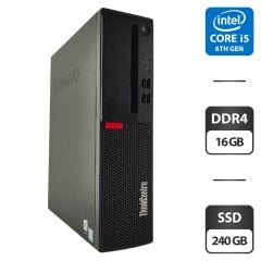 Комп'ютер Lenovo ThinkCentre M710s SFF / Intel Core i5-6400 (4 ядра по 2.7 - 3.3 GHz) / 16 GB DDR4 / 240 GB SSD / Intel HD Graphics 530