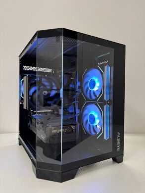 Ігровий ПК Qube Crystal ARGB Black Tower / AMD Ryzen 5 5500 (6 (12) ядер по 3.6 - 4.2 GHz) / 16 GB DDR4 / 500 GB SSD / AMD Radeon RX 5700 XT, 8 GB GDDR6, 256-bit