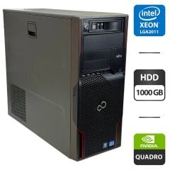 Рабочая станция Fujitsu Celsius M720 Tower / Intel Xeon E5-1620 (4 (8) ядра по 3.6 - 3.8 GHz) / 32 GB DDR3 / 1000 GB HDD / nVidia Quadro 600, 1 GB GDDR3, 128-bit / 500W