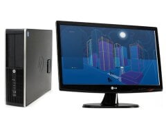 Комплект ПК: HP Compaq Pro 6300 SFF / Intel Core i3-3220 (2 (4) ядра по 3.3 GHz) / 8 GB DDR3 / 250 GB HDD / Intel HD Graphics 2500 + Монитор LG Flatron W1943C-PF / 19" (1366x768) TN / 1x VGA