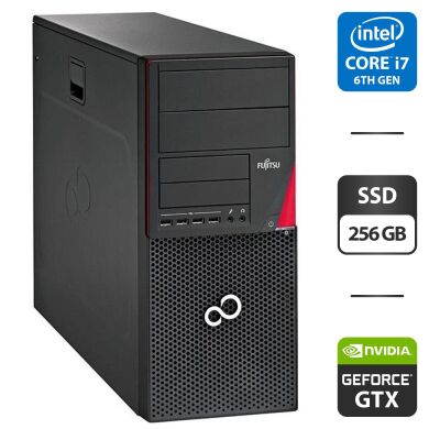 Компьютер Fujitsu Esprimo P756 E90 Tower / Intel Core i7-6700 (4 (8) ядра по 3.4 - 4.0 GHz) / 16 GB DDR4 / 256 GB SSD / nVidia GeForce GTX 750 Ti, 2 GB GDDR5, 128-bit