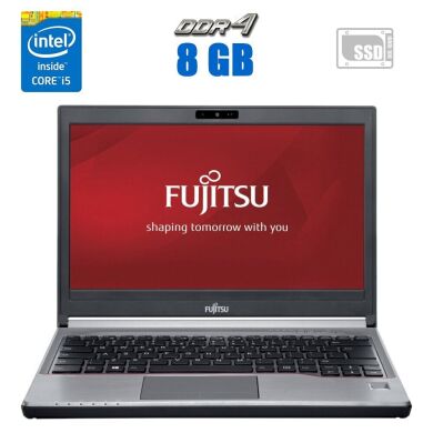 Ноутбук Fujitsu Lifebook E736 / 13.3" (1366x768) TN / Intel Core i5-6300U (2 (4) ядра по 2.4 - 3.0 GHz) / 8 GB DDR4 / 240 GB SSD / Intel HD Graphics 520 / WebCam 