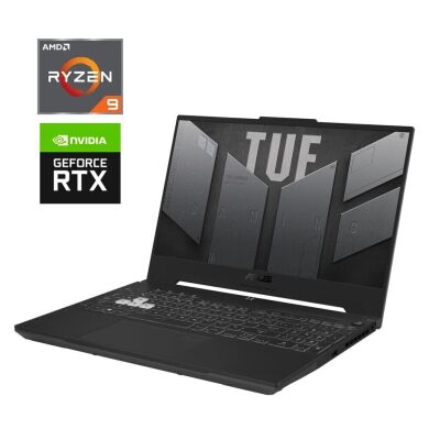 Ігровий ноутбук Asus TUF Gaming A15 FA507XU / 15.6" (1920x1080) IPS / AMD Ryzen 9 7940HS (8 (16) ядер по 4.0 - 5.2 GHz) / 16 GB DDR5 / 512 GB SSD M.2 / nVidia GeForce RTX 4050, 6 GB GDDR6, 96-bit / WebCam