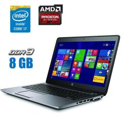 Ультрабук Б-клас HP EliteBook 840 G2 / 14" (1920x1080) TN / Intel Core i7-5600U (2 (4) ядра по 2.6 - 3.2 GHz) / 8 GB DDR3 / 120 GB SSD / AMD Radeon R7 M260X, 1 GB DDR5, 128-bit / WebCam / Windows 10 Pro
