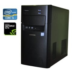 Игровой ПК Medion Akoya P5320 Tower / Intel Core i5-6400 (4 ядра по 2.7 - 3.3 GHz) / 16 GB DDR3 / 400 GB SSD M.2 + 1000 GB HDD / nVidia GeForce GTX 1050, 2 GB GDDR5, 128-bit / Win 10 Home + Кабель питания