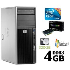 Hewlett-Packard Z400 Tower / Intel Xeon W3565 (4(8) ядра по 3.2-3.46GHz) / 4GB DDR3 / 500 GB HDD / NVIDIA Quadro FX 1800 192-bit (DVI) / БП 475W 