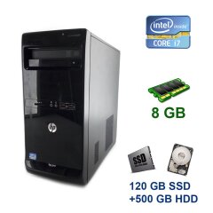 HP Pro 3500 Tower / Intel Core i7-3770 (4 (8) ядра по 3.4 - 3.9 GHz) / 8 GB DDR3 / 120 GB SSD+500 GB HDD / nVidia GeForce GTX 1650 StormX, 4 GB GDDR5, 128-bit NEW