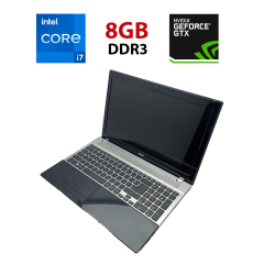 Ігровий ноутбук Acer Aspire V3-571G / 15.6" (1366x768) TN / Intel Core i7-3630QM (4 (8) ядра по 2.4 - 3.4 GHz) / 8 GB DDR3 / 750 GB HDD / nVidia GeForce GT 640M, 2 GB DDR3, 128-bit / WebCam