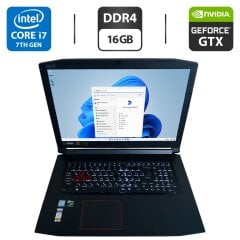Игровой ноутбук Acer Predator Helios 300 PH317-51 / 17.3" (1920x1080) IPS / Intel Core i7-7700HQ (4 (8) ядра по 2.8 - 3.8 GHz) / 16 GB DDR4 / 240 GB SSD + 480 GB SSD / nVidia GeForce GTX 1050 Ti, 4 GB GDDR5, 128-bit / WebCam