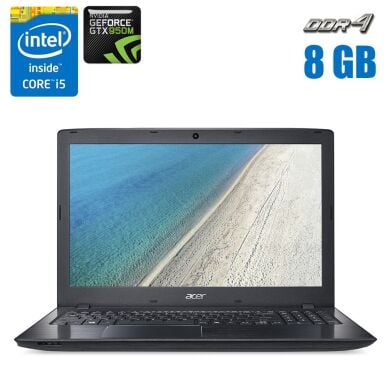 Игровой ноутбук Acer TravelMate P259 / 15.6" (1920x1080) TN / Intel Core i5-7200U (2 (4) ядра по 2.5 - 2.7 GHz) / 8 GB DDR4 / 240 GB SSD + 1000 GB HDD / nVidia GeForce GTX 950M, 2 GB GDDR5, 128-bit / WebCam Игровой ноутбук Acer TravelMate P259 / 15.6" (1920x1080) TN / Intel Core i5-7200U (2 (4) ядра по 2.5 - 2.7 GHz) / 8 GB DDR4 / 240 GB SSD + 1000 GB HDD / nVidia GeForce GTX 950M, 2 GB GDDR5, 128-bit / WebCam