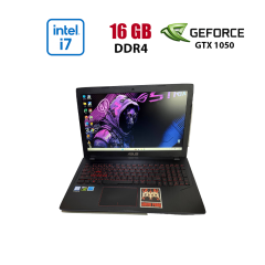 Игровой ноутбук Asus FX53VE-MS74 / 15.6" (1920x1080) IPS / Intel Core i7-7700HQ (4 (8) ядер по 2.8 - 3.8 GHz) / 16 GB DDR4 / 256 GB SSD + 1000 GB HDD / nVidia GeForce GTX 1050, 4 GB GDDR5, 128-bit / WebCam