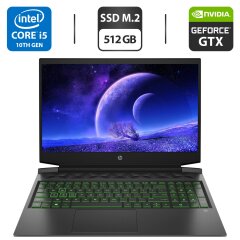 Ігровий ноутбук Б-клас HP Pavilion Gaming 16-a0032dx / 15.6" (1920x1080) IPS / Intel Core i5-10300H (4 (8) ядра по 2.5 - 4.5 GHz) / 8 GB DDR4 / 512 GB SSD M.2 / nVidia GeForce GTX 1660 Ti Max-Q, 6 GB GDDR6, 192-bit / WebCam / HDMI