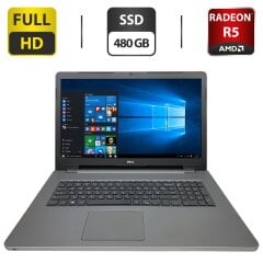 Ігровий ноутбук Б-клас Dell Inspiron 5759 / 17.3" (1920x1080) TN / Intel Core i7-6500U (2 (4) ядра по 2.5 - 3.1 GHz) / 8 GB DDR3 / 480 GB SSD / AMD Radeon R5 M335, 4 GB GDDR3, 64-bit / WebCam / DVD-ROM