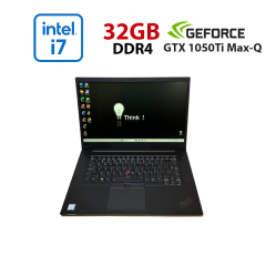Ігровий ноутбук Lenovo ThinkPad X1 Extreme / 15.6" (1920x1080) IPS / Intel Core i7-8750H (6 (12) ядра по 2.2 - 4.1 GHz) / 32 GB DDR4 / 512 GB SSD / nVidia GeForce GTX 1050 Ti Max-Q, 4 GB GDDR5, 128-bit / WebCam