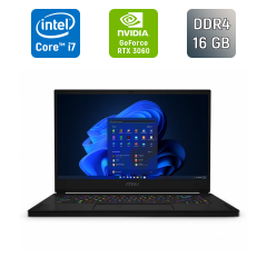 Игровой ноутбук MSI GS66 Stealth 11UE / 15.6" (1920x1080) IPS / Intel Core i7-11800H (8 (16) ядер по 2.3 - 4.6 GHz) / 16 GB DDR4 / 1000 GB SSD / nVidia GeForce RTX 3060, 6 GB GDDR6, 192-bit / WebCam / Windows 11