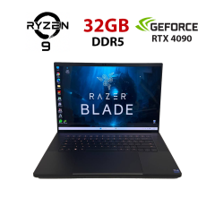 Ігровий ноутбук Razer Blade 16 RZ09-0510 / 16" (2560x1600) IPS / Intel Core i9-14900HX (24 (32) ядра по 2.2 - 5.7 GHz) / 32 GB DDR5 / 2000 GB SSD NVMe / nVidia GeForce RTX 4090, 16 GB GDDR6, 256-bit / WebCam