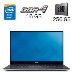 Ігровий ноутбук Dell XPS 9550 / 15.6" (3840x2160) IPS Touch / Intel Core i7-6700HQ (4 (8) ядра по 2.6 - 3.5 GHz) / 16 GB DDR4 / 256 GB SSD / nVidia GeForce GTX 960M, 4 GB GDDR5, 128-bit / WebCam