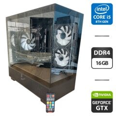 Игровой ПК 1stPlayer MI5 Tower / Intel Core i5-8400 (6 ядер по 2.8 - 4.0 GHz) / 16 GB DDR4 / 512 GB SSD M.2 + 500 GB SSD / nVidia GeForce GTX 1060, 6 GB GDDR5, 192-bit / 500W
