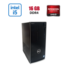 Игровой ПК Dell Inspirion 3668 Tower / Intel Core i5-7400 (4 ядра по 3.0 - 3.5 GHz) / 16 GB DDR4 / 256 GB SSD / AMD Radeon Pro WX 5100, 8 GB GDDR5, 256-bit / Wi-Fi+Bluetooth / DVD / Win 10 Home Lic
